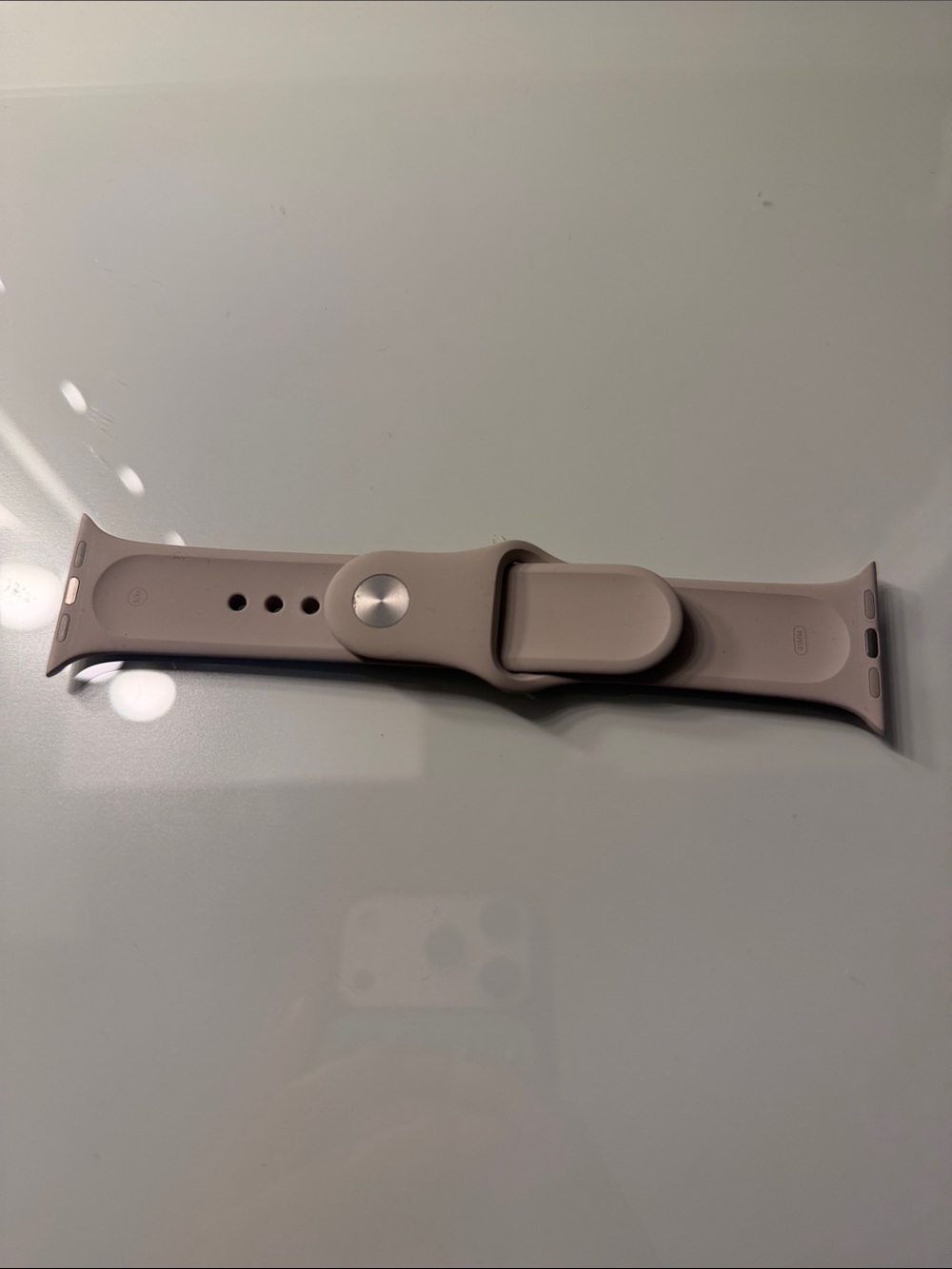 Apple Silicone Sports Watch Band - starlight. size S/M 41MM